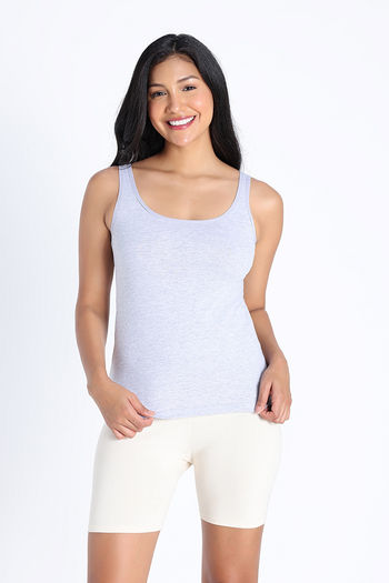 Buy Zivame Knit Cotton Camisole - Grey Melange
